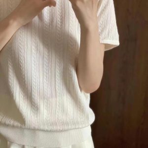 Jacquard Rib Cool Cotton Spandex Knitted Fabric For Summer Clothing插图6