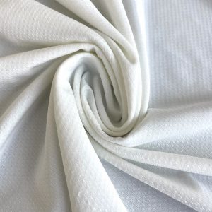 100% Polyester Plaid Design Knitted Fabric Off White Color For Garment插图1