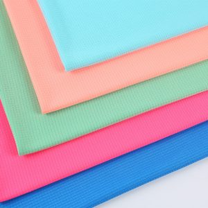 Knitted 100% Polyester Sportswear Fabric Small Square Check Design插图2